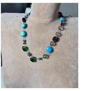 Women's Boho Beaded Necklace American Eagle Stones Statement Casual Festival